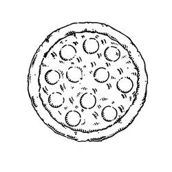 Disegno da colorare: Pizza (Cibo e Nutrizione) #197414 - Pagine da Colorare Stampabili Gratuite