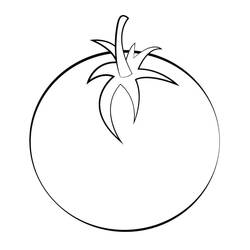 Disegno da colorare: Pomodoro (Cibo e Nutrizione) #195382 - Pagine da Colorare Stampabili Gratuite