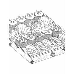 Disegno da colorare: Sushi (Cibo e Nutrizione) #209228 - Pagine da Colorare Stampabili Gratuite