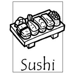 Disegno da colorare: Sushi (Cibo e Nutrizione) #209238 - Pagine da Colorare Stampabili Gratuite