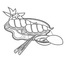 Disegno da colorare: Sushi (Cibo e Nutrizione) #209241 - Pagine da Colorare Stampabili Gratuite