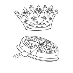 Disegni da colorare: Torta dei Re - Pagine da Colorare Stampabili Gratuite