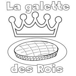 Disegno da colorare: Torta dei Re (Cibo e Nutrizione) #178369 - Pagine da Colorare Stampabili Gratuite