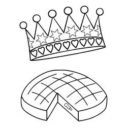 Disegno da colorare: Torta dei Re (Cibo e Nutrizione) #178375 - Pagine da Colorare Stampabili Gratuite