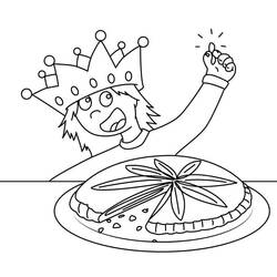 Disegno da colorare: Torta dei Re (Cibo e Nutrizione) #178381 - Pagine da Colorare Stampabili Gratuite