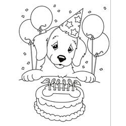 Disegni da colorare: Torta di Compleanno - Pagine da Colorare Stampabili Gratuite