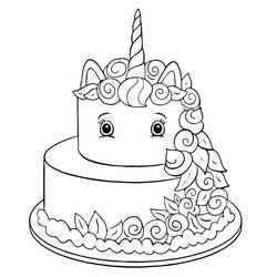 Disegno da colorare: Torta di Compleanno (Cibo e Nutrizione) #201119 - Pagine da Colorare Stampabili Gratuite