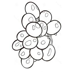 Disegno da colorare: Uva (Cibo e Nutrizione) #212396 - Pagine da Colorare Stampabili Gratuite