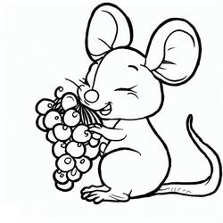 Disegno da colorare: Uva (Cibo e Nutrizione) #212400 - Pagine da Colorare Stampabili Gratuite
