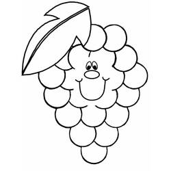 Disegno da colorare: Uva (Cibo e Nutrizione) #212404 - Pagine da Colorare Stampabili Gratuite