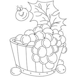 Disegno da colorare: Uva (Cibo e Nutrizione) #212408 - Pagine da Colorare Stampabili Gratuite