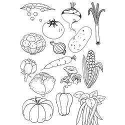 Disegno da colorare: Verdure (Cibo e Nutrizione) #212117 - Pagine da Colorare Stampabili Gratuite
