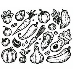 Disegno da colorare: Verdure (Cibo e Nutrizione) #212118 - Pagine da Colorare Stampabili Gratuite