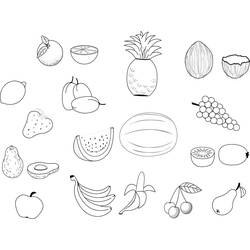 Disegno da colorare: Verdure (Cibo e Nutrizione) #212120 - Pagine da Colorare Stampabili Gratuite