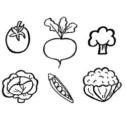 Disegno da colorare: Verdure (Cibo e Nutrizione) #212121 - Pagine da Colorare Stampabili Gratuite