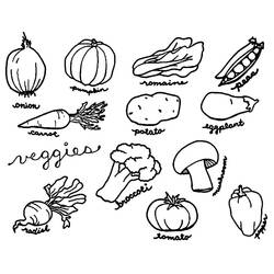 Disegno da colorare: Verdure (Cibo e Nutrizione) #212130 - Pagine da Colorare Stampabili Gratuite