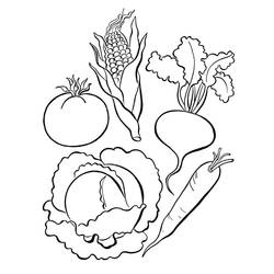 Disegno da colorare: Verdure (Cibo e Nutrizione) #212133 - Pagine da Colorare Stampabili Gratuite