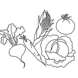 Disegno da colorare: Verdure (Cibo e Nutrizione) #212135 - Pagine da Colorare Stampabili Gratuite