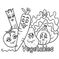 Disegno da colorare: Verdure (Cibo e Nutrizione) #212136 - Pagine da Colorare Stampabili Gratuite
