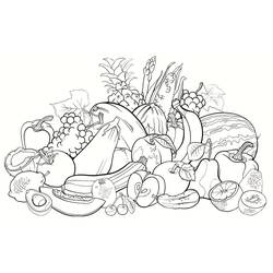 Disegno da colorare: Verdure (Cibo e Nutrizione) #212145 - Pagine da Colorare Stampabili Gratuite