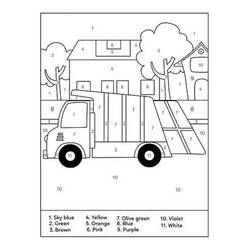 Disegno da colorare: Camion Colora con i Numeri (Colora con i Numeri) #177942 - Pagine da Colorare Stampabili Gratuite