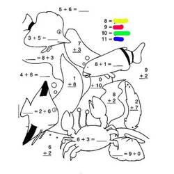 Disegni da colorare: Colorazione Magica delle Addizioni - Pagine da Colorare Stampabili Gratuite