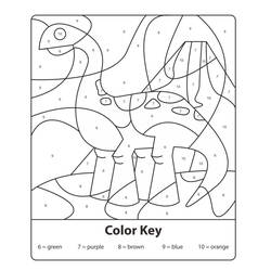 Disegno da colorare: Dinosauri Colora con i Numeri (Colora con i Numeri) #177963 - Pagine da Colorare Stampabili Gratuite