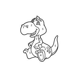 Disegno da colorare: Dinosauri Colora con i Numeri (Colora con i Numeri) #177964 - Pagine da Colorare Stampabili Gratuite