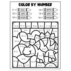 Disegno da colorare: Dinosauri Colora con i Numeri (Colora con i Numeri) #177967 - Pagine da Colorare Stampabili Gratuite