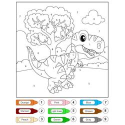 Disegni da colorare: Dinosauro Magico - Pagine da Colorare Stampabili Gratuite