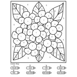 Disegno da colorare: Fiori Colora con i Numeri (Colora con i Numeri) #177980 - Pagine da Colorare Stampabili Gratuite