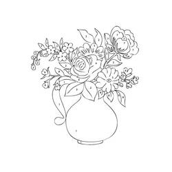 Disegno da colorare: Fiori Colora con i Numeri (Colora con i Numeri) #177989 - Pagine da Colorare Stampabili Gratuite