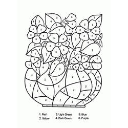 Disegno da colorare: Fiori Colora con i Numeri (Colora con i Numeri) #177991 - Pagine da Colorare Stampabili Gratuite
