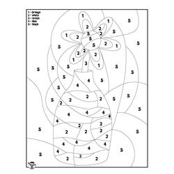 Disegno da colorare: Fiori Colora con i Numeri (Colora con i Numeri) #177993 - Pagine da Colorare Stampabili Gratuite