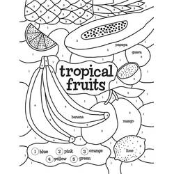 Disegno da colorare: Frutta Colora con i Numeri (Colora con i Numeri) #178004 - Pagine da Colorare Stampabili Gratuite