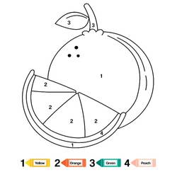 Disegno da colorare: Frutta Colora con i Numeri (Colora con i Numeri) #178007 - Pagine da Colorare Stampabili Gratuite