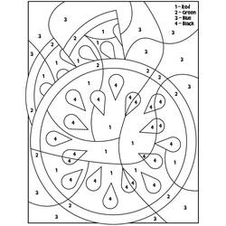 Disegno da colorare: Frutta Colora con i Numeri (Colora con i Numeri) #178009 - Pagine da Colorare Stampabili Gratuite