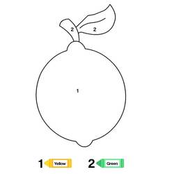 Disegno da colorare: Frutta Colora con i Numeri (Colora con i Numeri) #178013 - Pagine da Colorare Stampabili Gratuite
