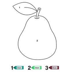 Disegno da colorare: Frutta Colora con i Numeri (Colora con i Numeri) #178016 - Pagine da Colorare Stampabili Gratuite