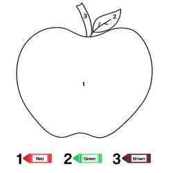 Disegno da colorare: Frutta Colora con i Numeri (Colora con i Numeri) #178017 - Pagine da Colorare Stampabili Gratuite