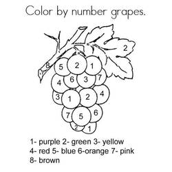 Disegno da colorare: Frutta Colora con i Numeri (Colora con i Numeri) #178018 - Pagine da Colorare Stampabili Gratuite