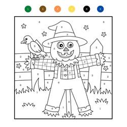 Disegno da colorare: Halloween Magico (Colora con i Numeri) #198014 - Pagine da Colorare Stampabili Gratuite