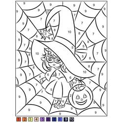 Disegno da colorare: Halloween Magico (Colora con i Numeri) #198019 - Pagine da Colorare Stampabili Gratuite