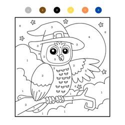 Disegno da colorare: Halloween Magico (Colora con i Numeri) #198024 - Pagine da Colorare Stampabili Gratuite