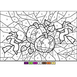 Disegno da colorare: Halloween Magico (Colora con i Numeri) #198032 - Pagine da Colorare Stampabili Gratuite