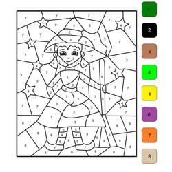 Disegno da colorare: Halloween Magico (Colora con i Numeri) #198033 - Pagine da Colorare Stampabili Gratuite