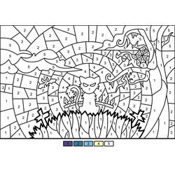 Disegno da colorare: Halloween Magico (Colora con i Numeri) #198034 - Pagine da Colorare Stampabili Gratuite