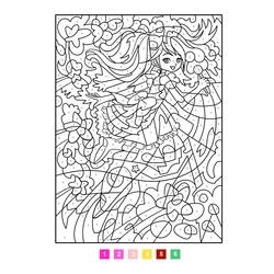 Disegno da colorare: Magico Difficile (Colora con i Numeri) #216660 - Pagine da Colorare Stampabili Gratuite