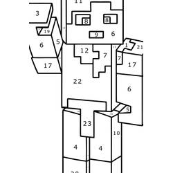 Disegno da colorare: Minecraft Colora con i Numeri (Colora con i Numeri) #177930 - Pagine da Colorare Stampabili Gratuite