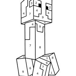 Disegno da colorare: Minecraft Colora con i Numeri (Colora con i Numeri) #177931 - Pagine da Colorare Stampabili Gratuite